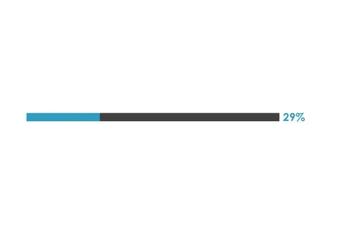 29 Percent loading icon, Progress bar vector illustration Stockillustratie