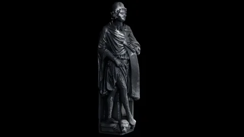 29 Sculpture of The Prophet Daniel Made with 3D render not AI Stock Footage 332066974