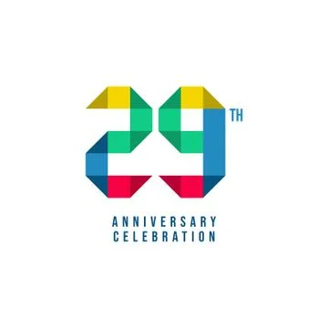 29 th Anniversary Celebration Vector Template Design Illustration 스톡 일러스트