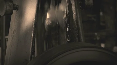 29-ton stationary steam engine 04 Stock Footage