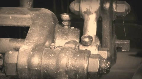 29-ton stationary steam engine 18 Stock Footage