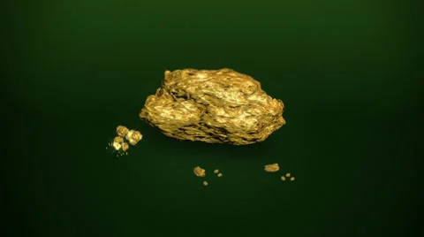 29 Turning gold nugget Stock Footage 8360036