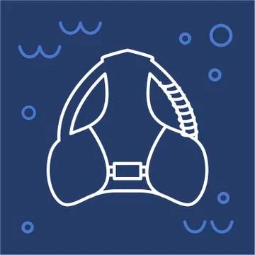 293 Icon bcd diving equipment Stock Illustration