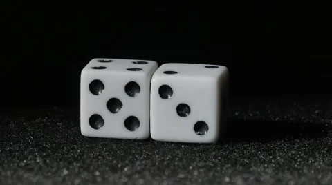 2940 Pair of Dice with Black Background, 4K Stock Footage 46483565