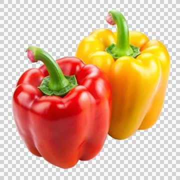 2bell-pepper-isolated-on-white-background Stock Photos
