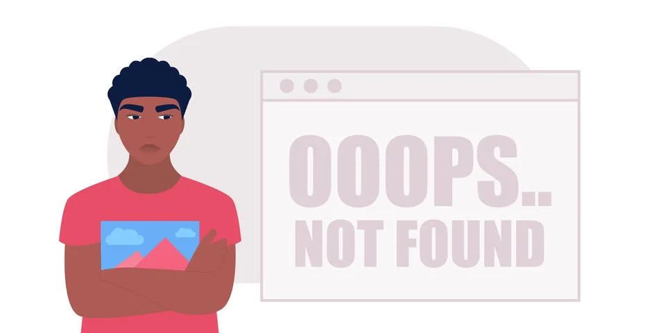 2Big Set 141Website 404 error concept Stock Illustration