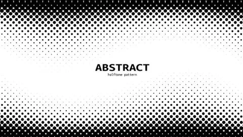 2D Abstract BW Halftone Wave Simple Background Stock Illustration
