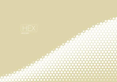 2D Abstract Geometric Wave Hex Halftone Pattern Stock Illustration