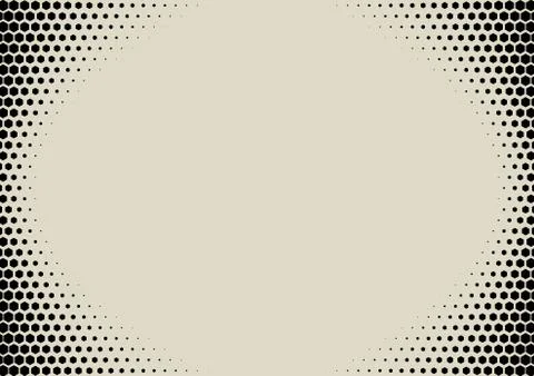 2D Abstract Geometric Wave Hex Halftone Pattern Stock Illustration