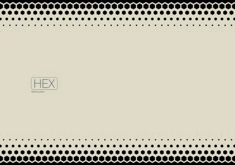 2D Abstract Geometric Wave Hex Halftone Pattern Stock Illustration
