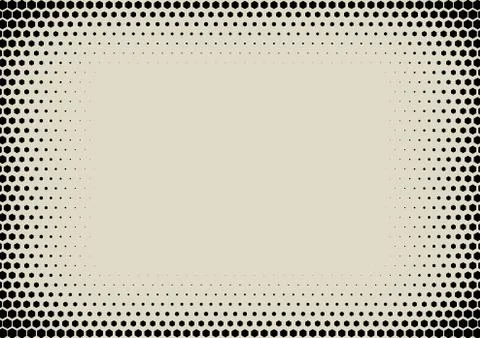 2D Abstract Geometric Wave Hex Halftone Pattern Stock Illustration