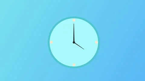 2D abstract simple clock animation watch icon moving fast concept of time t.. Stock Illustration
