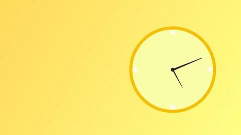 2D abstract simple clock animation watch icon moving fast concept of time t.. Stock Illustration