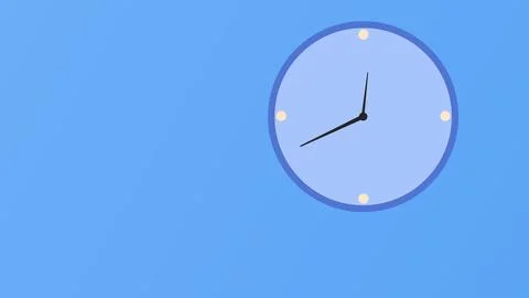 2D abstract simple clock animation watch icon moving fast concept of time t.. Stock Illustration