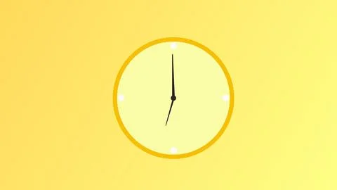 2D abstract simple clock animation watch icon moving fast concept of time t.. Stock Illustration