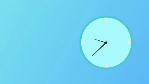 2D abstract simple clock animation watch icon moving fast concept of time t.. Stock Illustration