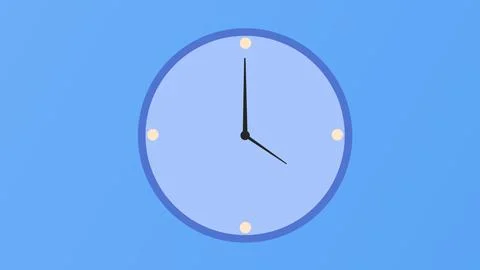 2D abstract simple clock animation watch icon moving fast concept of time t.. Stock Illustration
