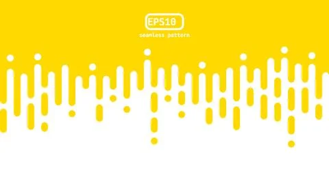 2D Abstract Yellow Lines Halftone Seamless Pattern Stock Illustration