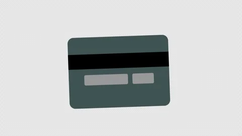 2D Animated Bank Card Back Seamless Loop with Alpha Channel Stock Footage 335817147