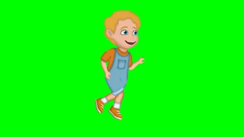 2d animated cartoon character of boy running, cycling, walking. Vidéo 295535485