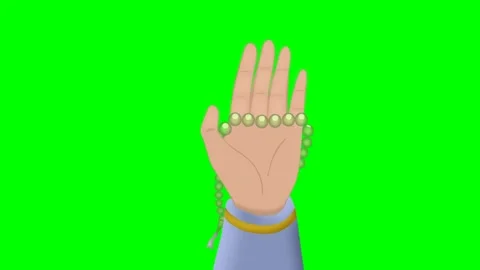 2d animated cartoon character of a hand of a person praying. Stock Footage 295535463