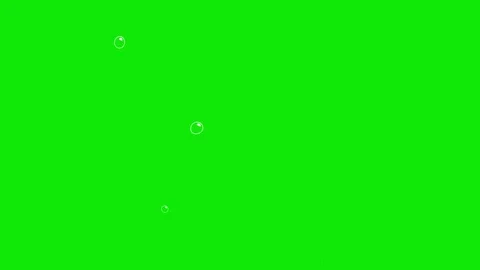 2D animated cartoon soap bubbles gently floating and drifting on green Stock Footage 328589159