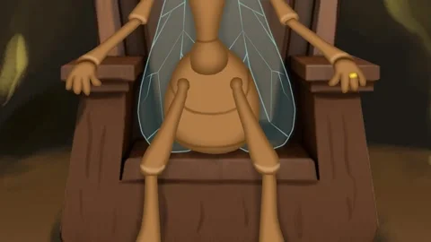 2d animated close-up of an insect exploring surroundings, green screen. Stock Footage 295536246