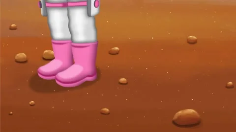 2d animated colorful boots placed on the ground, green screen. Stock Footage 295536232