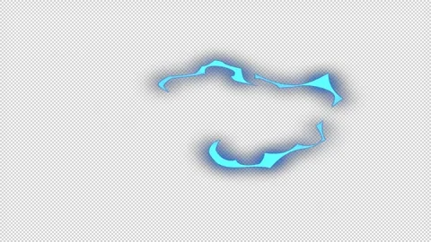 2D Animated Energy Electric/Thunder with Alpha Channel Stock Footage 273006228