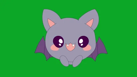 2D Animated Flying Bat Green Screen Loop - High Quality VFX Overlay Stock Footage 319405386