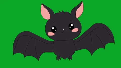 2D Animated Flying Bat Green Screen Loop - High Quality VFX Overlay Vídeos de archivo 319405457