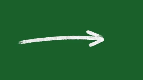 2D Animated Hand Drawn Directional Arrow Motion Graphic on Green Screen 库存影片 334579363