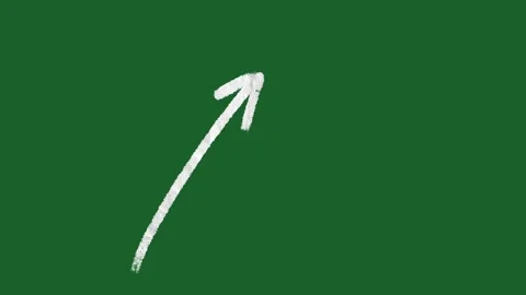 2D Animated Hand Drawn Upward Growth Arrow on Green Screen 库存影片 334579502