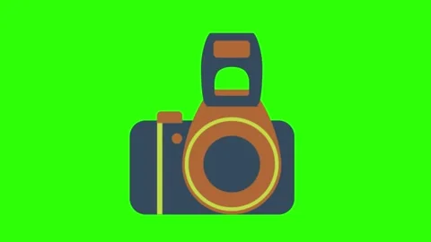 2D animated illustration of a camera on ... | Stock Video | Pond5