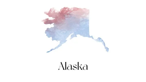 2d animated map showing the state of Alaska from the united state of america. 2d Stock Footage 150767105