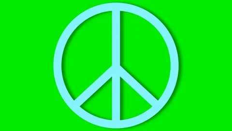 2D animated peace symbol. Video stock 118385128