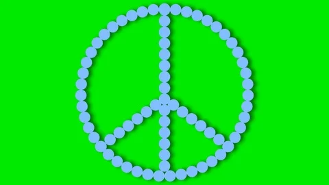 2D animated peace symbol. Stock Footage 118454051