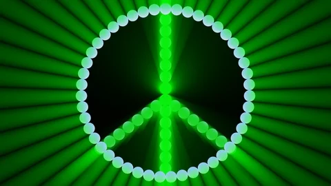 2D animated peace symbol. Video stock 118497030