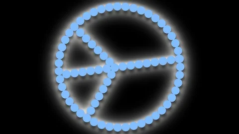 2D animated peace symbol. Video stock 118900674