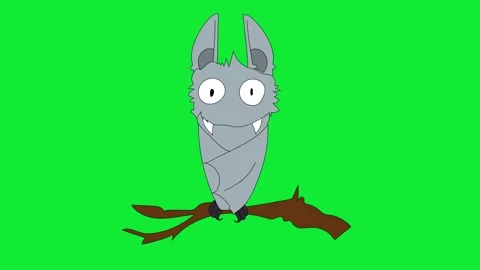 2D Animated Speaking Halloween Bat Green Screen Pack Flying, Standing, Lip Sync Vídeo Stock 319405300