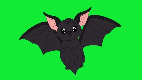 2D Animated Speaking Halloween Bat Green Screen Pack Flying, Standing, Lip Sync Vídeo Stock 319405305