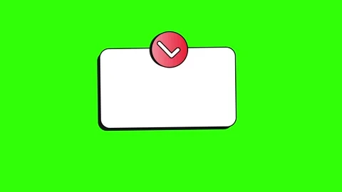 2D Animated UI Notification Elements on Green Screen – Pop-up Message, Profile,  库存影片 331481065