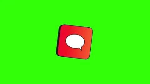 2D Animated UI Notification Elements on Green Screen – Pop-up Message, Profile,  库存影片 331481081