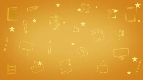 2d animation about Back to School, animated with classroom objects, animated in Video stock 299777854