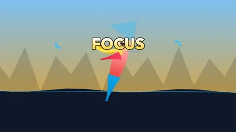 2D animation of an abstract character walking through a motivational daily Видео 333301944