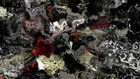 2D animation of abstract movements of digital painting, turbulence of mottled Stock Footage 128655327