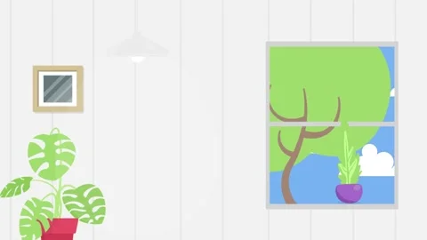 2D Animation Backgroud loop Room Stock Footage 241679013