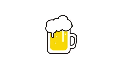 2D animation of the beer icon that appears. Stock Footage 309835258