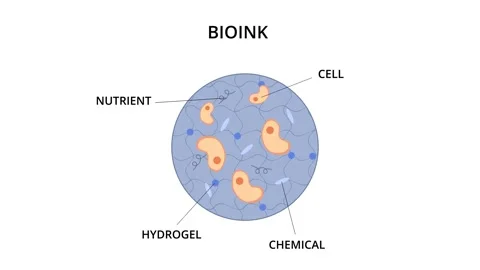 2D animation of bioink Stock Footage 172434352