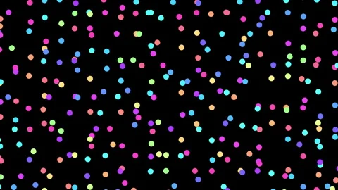2D animation of colourful random moving and rotating circles pattern Stock Footage 259842229